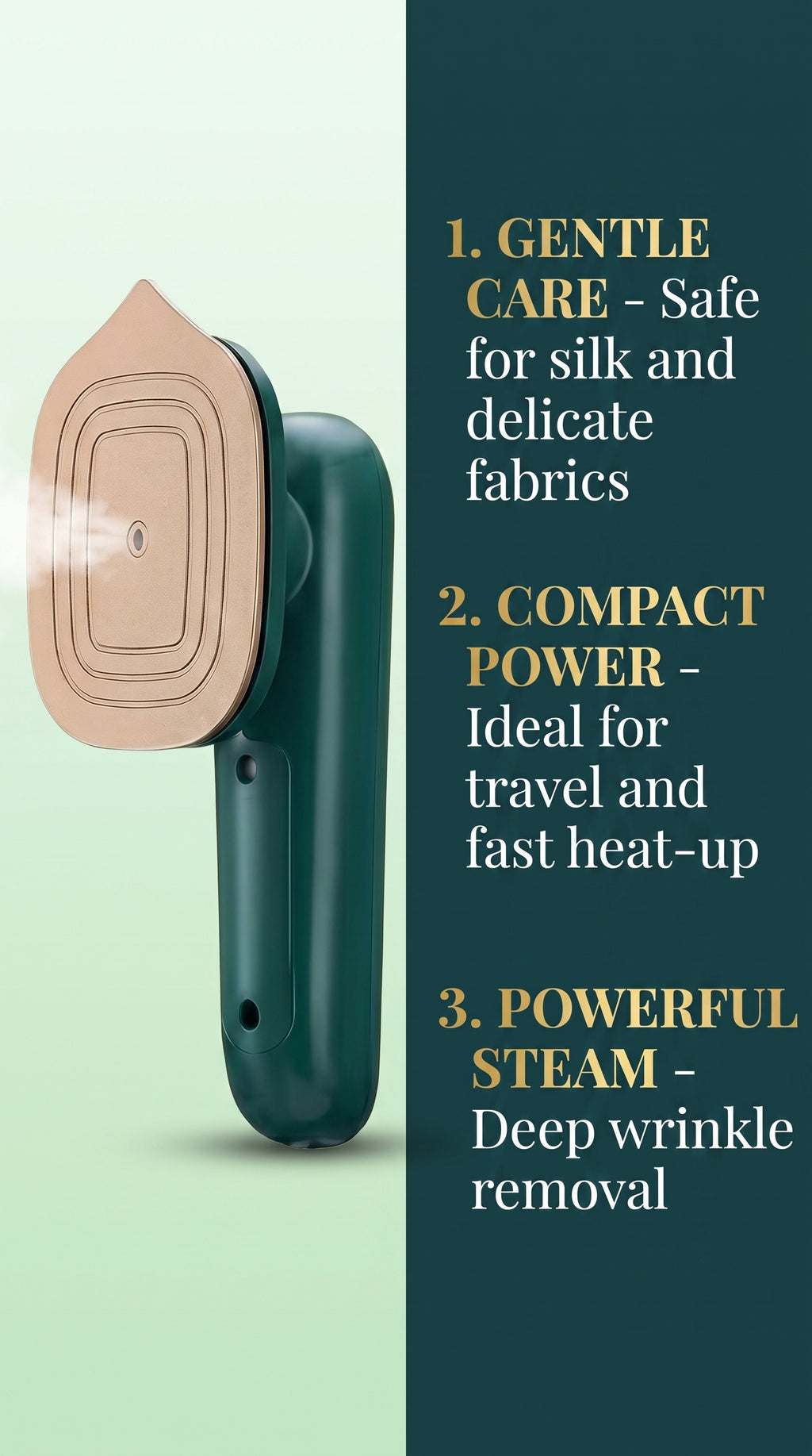 Portable Mini Steam Iron for Quick & Easy Clothes Ironing