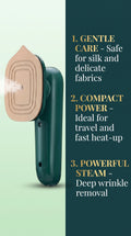 Portable Mini Steam Iron for Quick & Easy Clothes Ironing