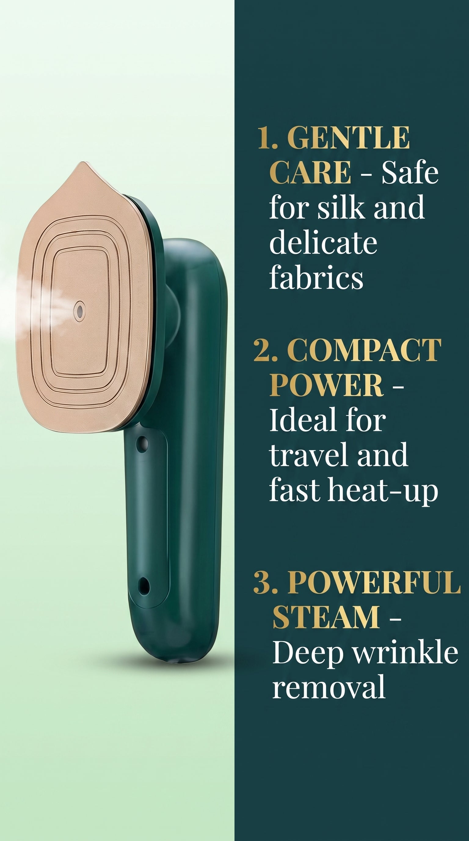 Portable Mini Steam Iron for Quick & Easy Clothes Ironing