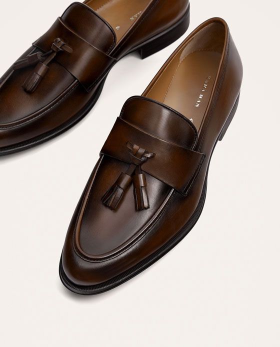 Brown Leather Lofer shoes