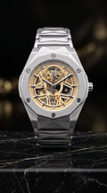 Luxury Skeleton Automatic Watch for Men | Stainless Steel Premium Wrist Watch | Waterproof Business & Casual Style